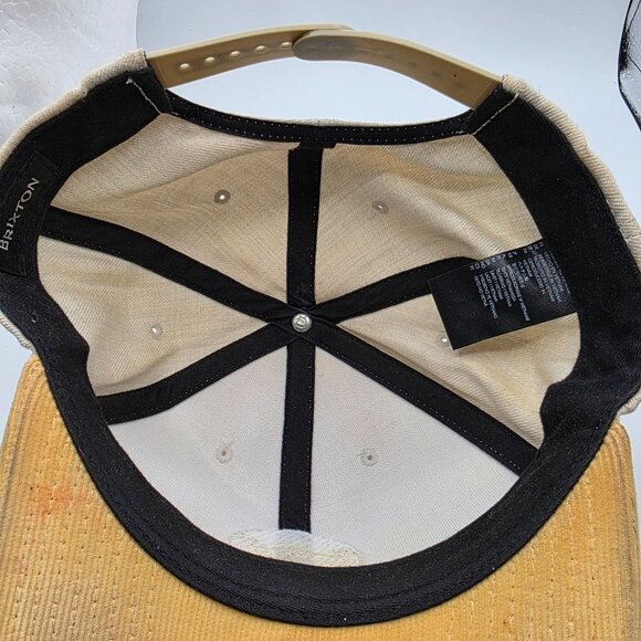 Brixton Oath III Snapback Hat Gray Yellow Adjustable Casual Outdoors Going Out - Picture 9 of 10